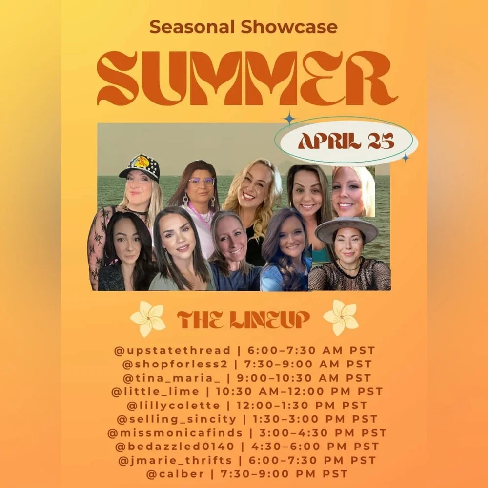 Summer Event Lineup Poster - Orange & Cream - Picture 1 of 1